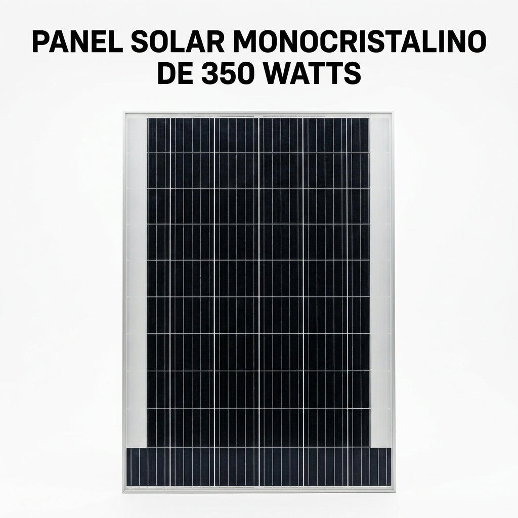Monocrystalline Solar Panel — Portada Principal - Estudio Blanco | Generated by Modelize