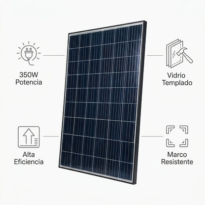 Monocrystalline Solar Panel — Infografia de Caracteristicas | Generated by Modelize