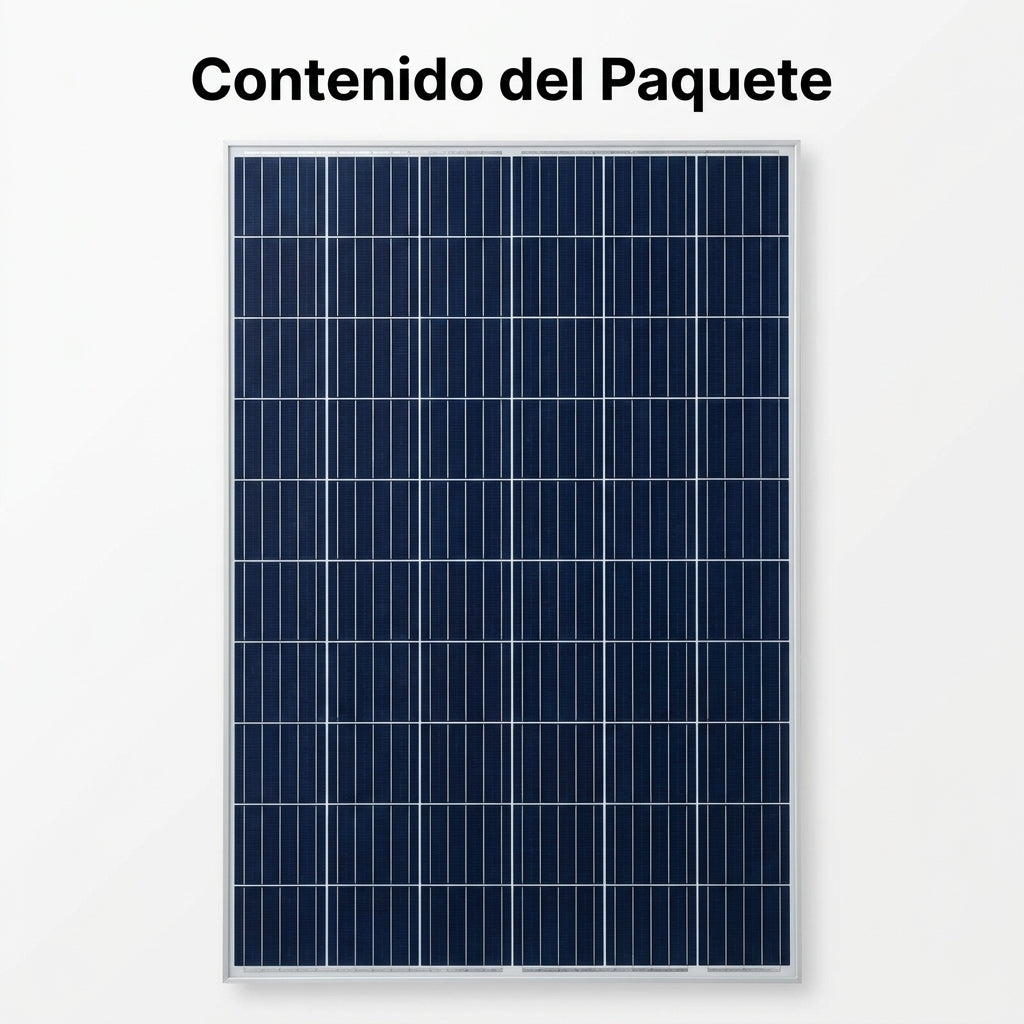 Monocrystalline Solar Panel — Contenido del Paquete - Vista Aerea | Generated by Modelize