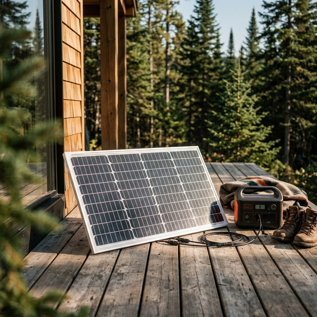 Monocrystalline solar panel — Estilo de Vida - Producto en Uso | Generated by Modelize