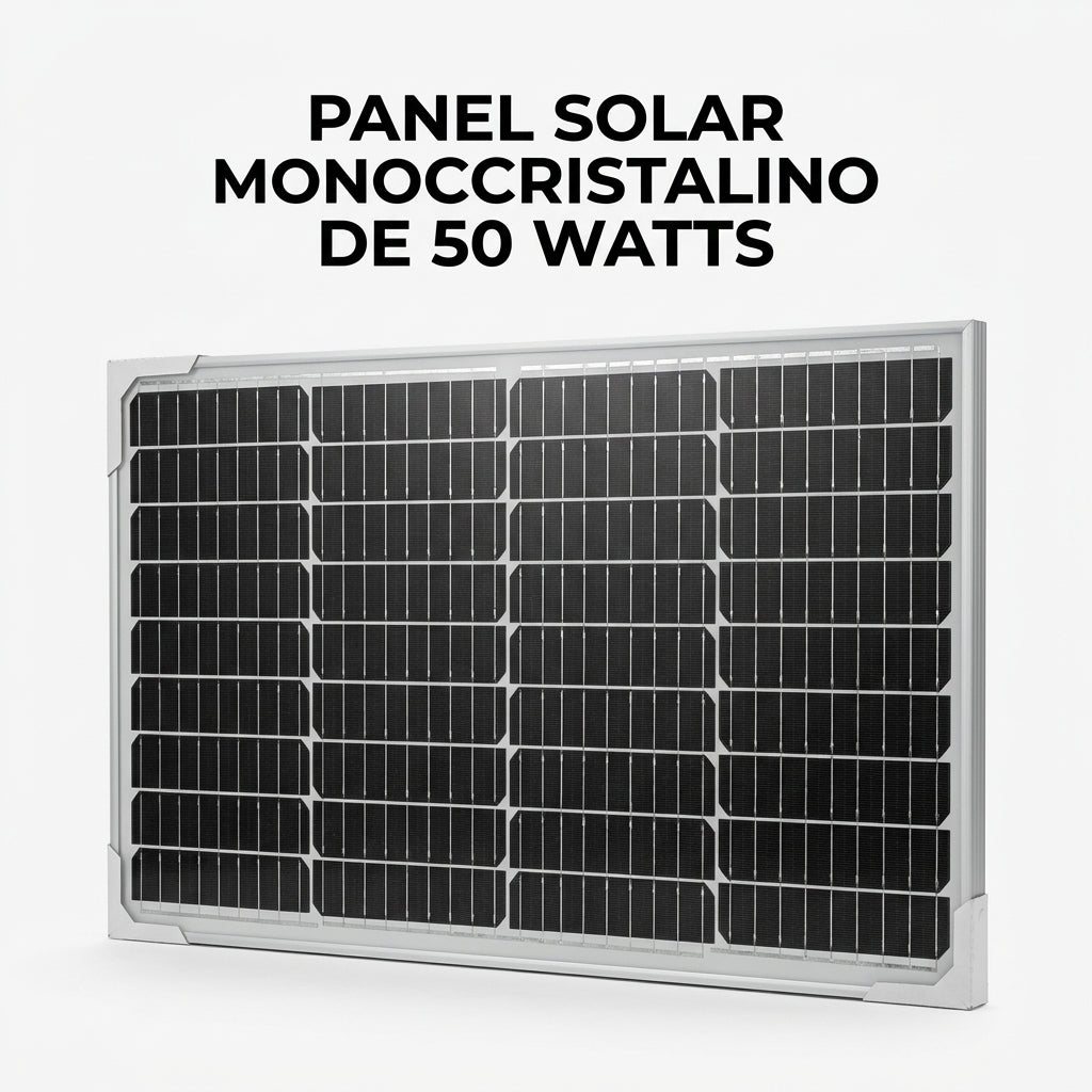 Monocrystalline solar panel — Portada Principal - Estudio Blanco | Generated by Modelize