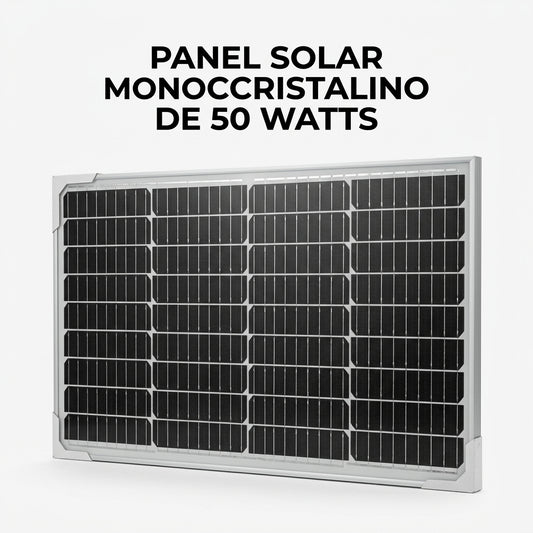 Monocrystalline solar panel — Portada Principal - Estudio Blanco | Generated by Modelize