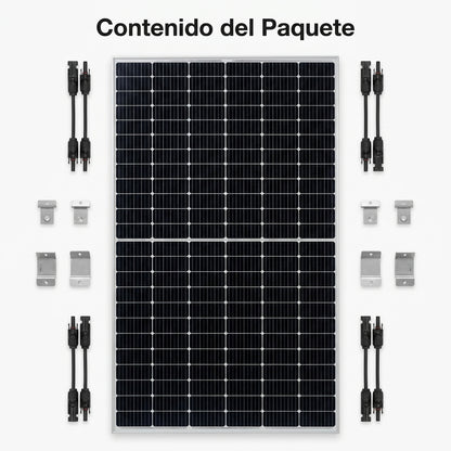 Monocrystalline Solar Panel — Contenido del Paquete - Vista Aerea | Generated by Modelize