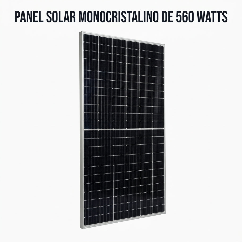 Monocrystalline solar panel — Portada Principal - Estudio Blanco | Generated by Modelize
