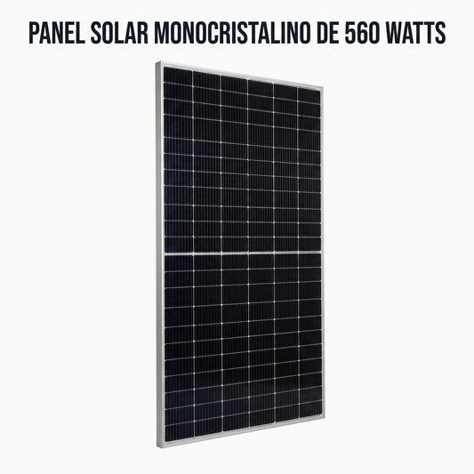 Monocrystalline solar panel — Portada Principal - Estudio Blanco | Generated by Modelize