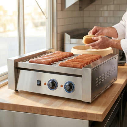 Commercial Hot Dog Roller Grill — Estilo de Vida - Producto en Uso | Generated by Modelize