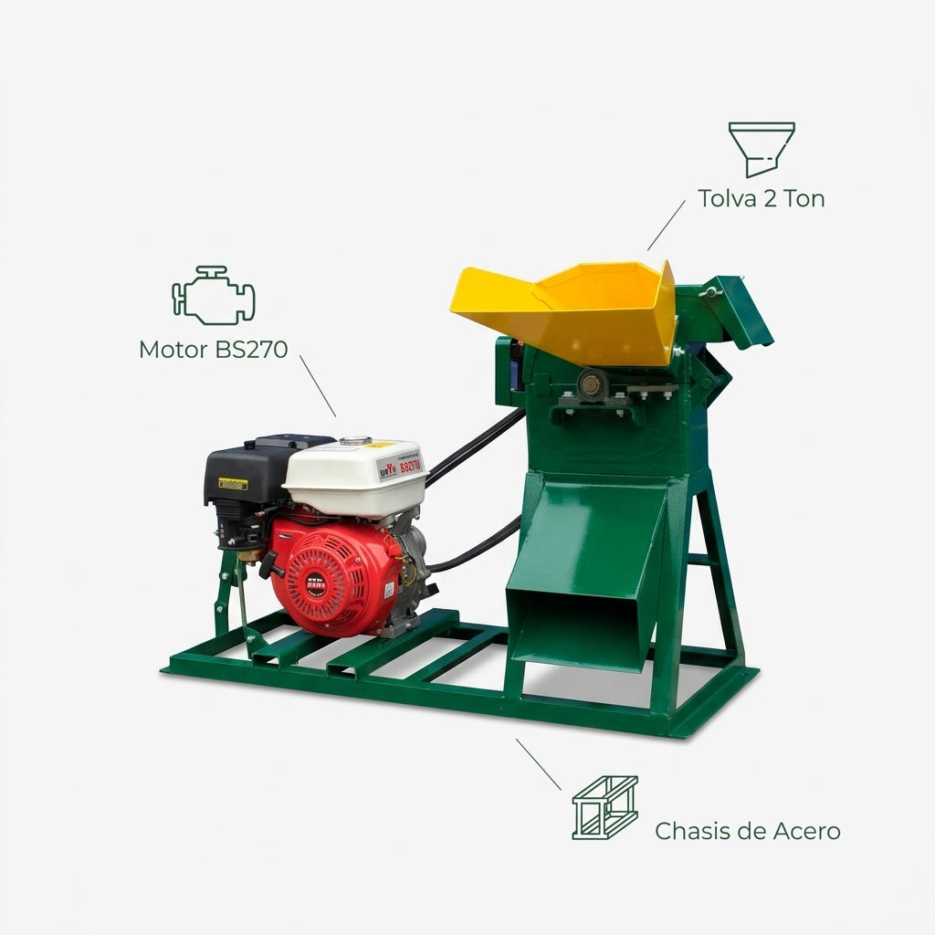 Industrial Forage Chopper — Infografia de Caracteristicas | Generated by Modelize