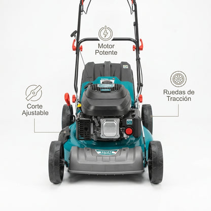 Gasoline lawn mower — Infografia de Caracteristicas | Generated by Modelize