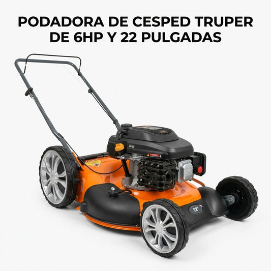 Gas-powered lawn mower — Portada Principal - Estudio Blanco | Generated by Modelize