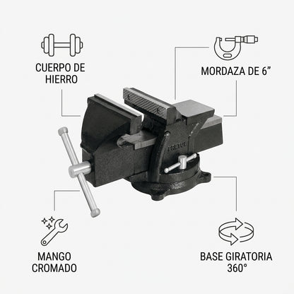 Bench Vise — Infografia de Caracteristicas | Generated by Modelize