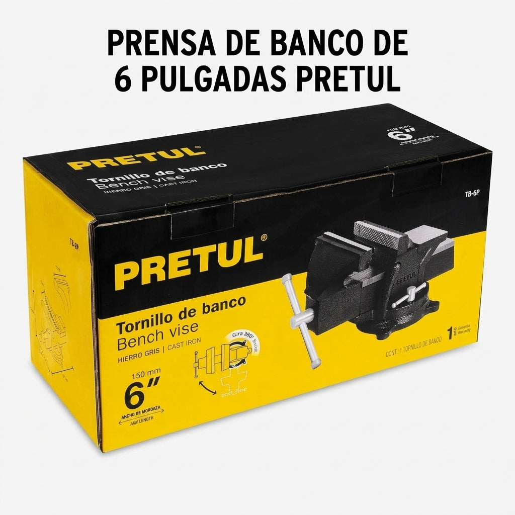 6-inch Bench Vise — Portada Principal - Estudio Blanco | Generated by Modelize