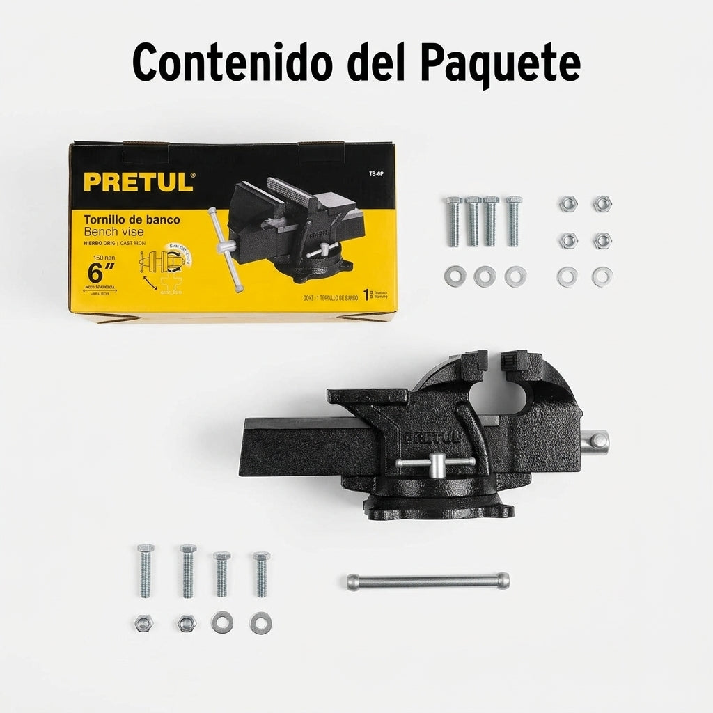 Bench Vise — Contenido del Paquete - Vista Aerea | Generated by Modelize