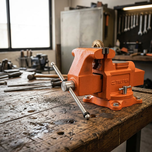 Industrial Bench Vise — Estilo de Vida - Producto en Uso | Generated by Modelize
