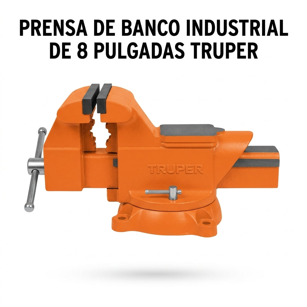 Industrial Bench Vise — Portada Principal - Estudio Blanco | Generated by Modelize