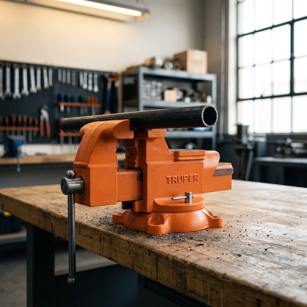 Industrial bench vise — Estilo de Vida - Producto en Uso | Generated by Modelize