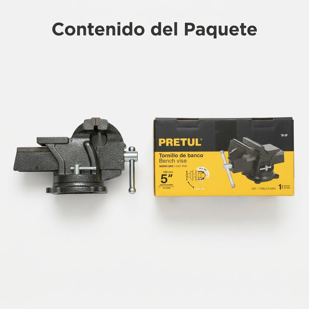 Bench vise — Contenido del Paquete - Vista Aerea | Generated by Modelize