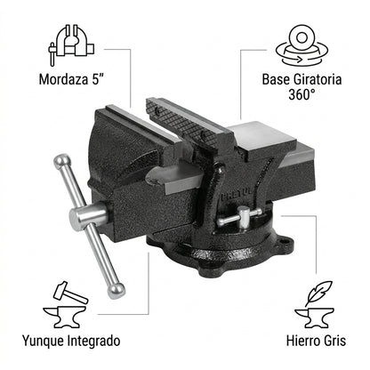 Bench Vise — Infografia de Caracteristicas | Generated by Modelize