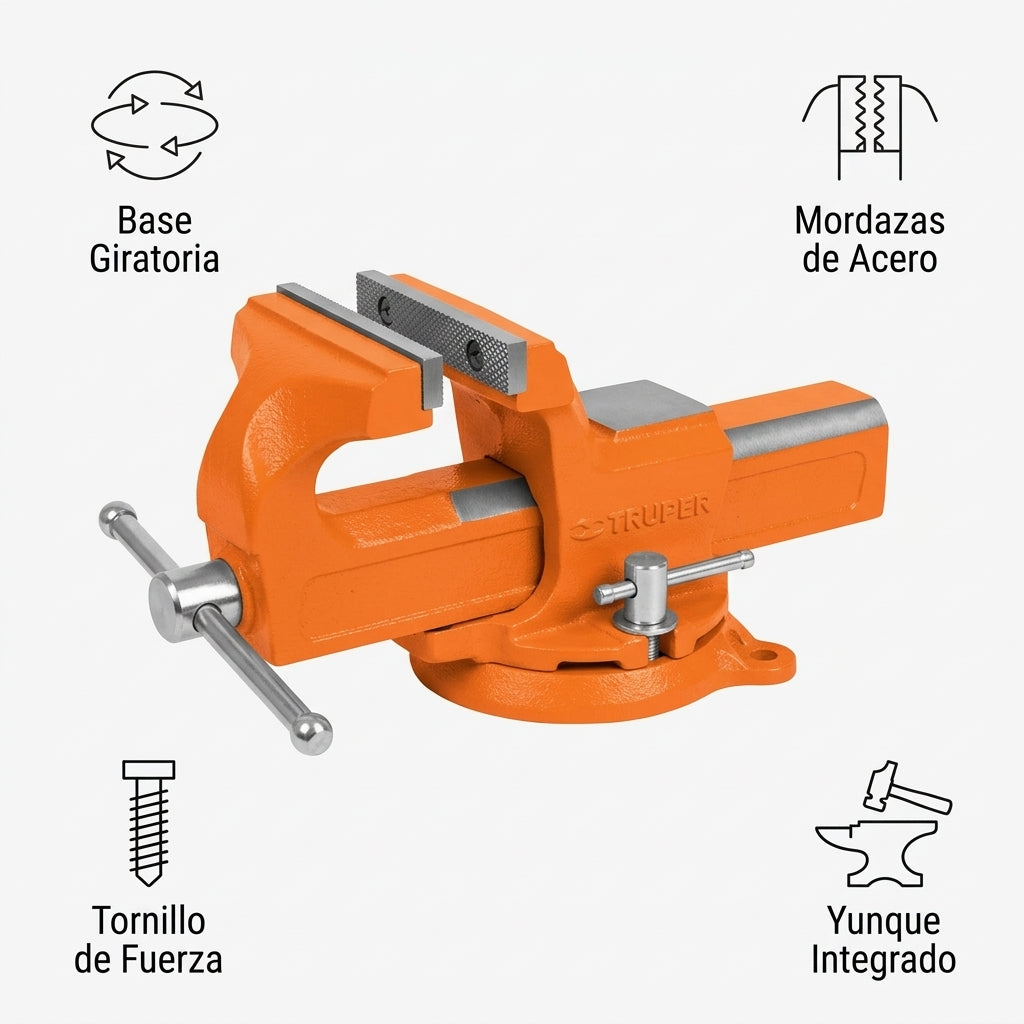 Bench Vise — Infografia de Caracteristicas | Generated by Modelize