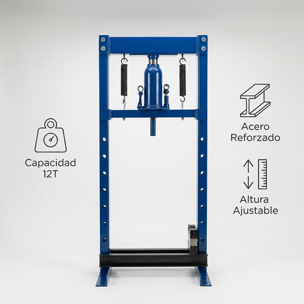 Hydraulic Press — Infografia de Caracteristicas | Generated by Modelize