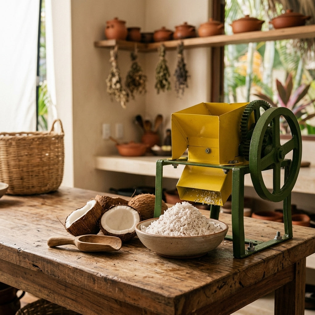 Manual coconut grater — Estilo de Vida - Producto en Uso | Generated by Modelize