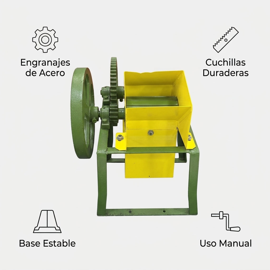 Manual coconut grater — Infografia de Caracteristicas | Generated by Modelize