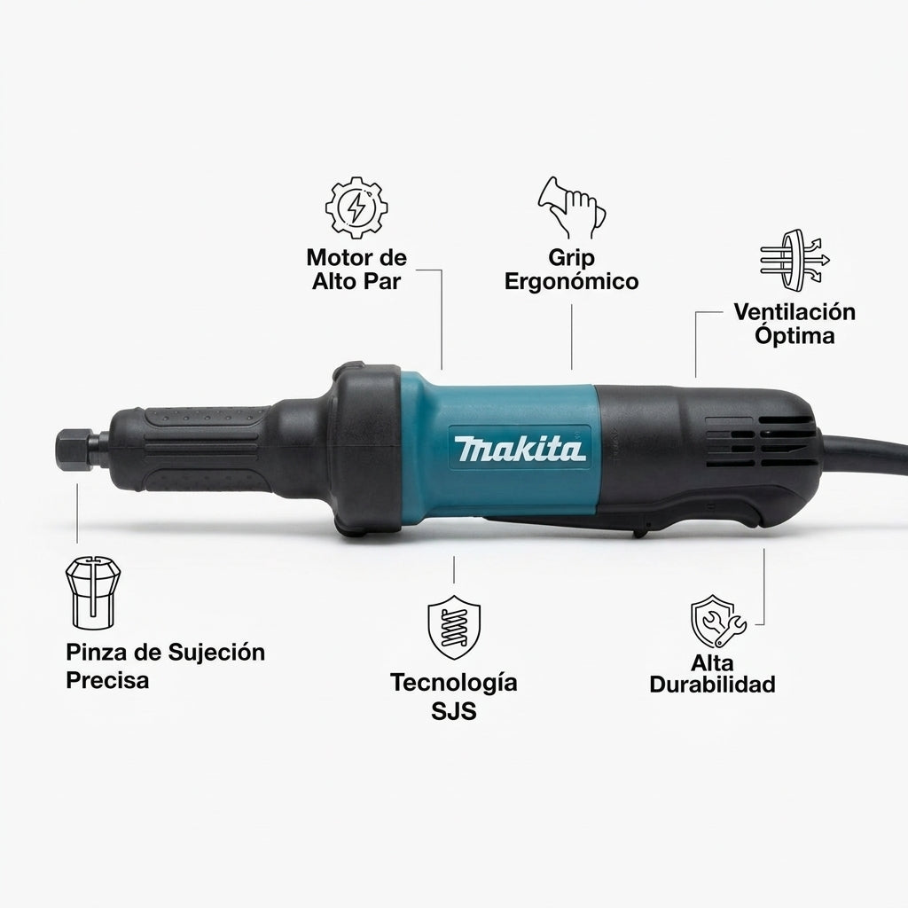 Die Grinder / Straight Grinder — Infografia de Caracteristicas | Generated by Modelize