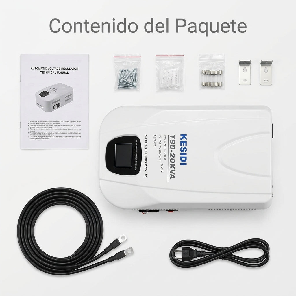 Automatic Voltage Regulator — Contenido del Paquete - Vista Aerea | Generated by Modelize