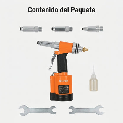 Pneumatic Riveter — Contenido del Paquete - Vista Aerea | Generated by Modelize