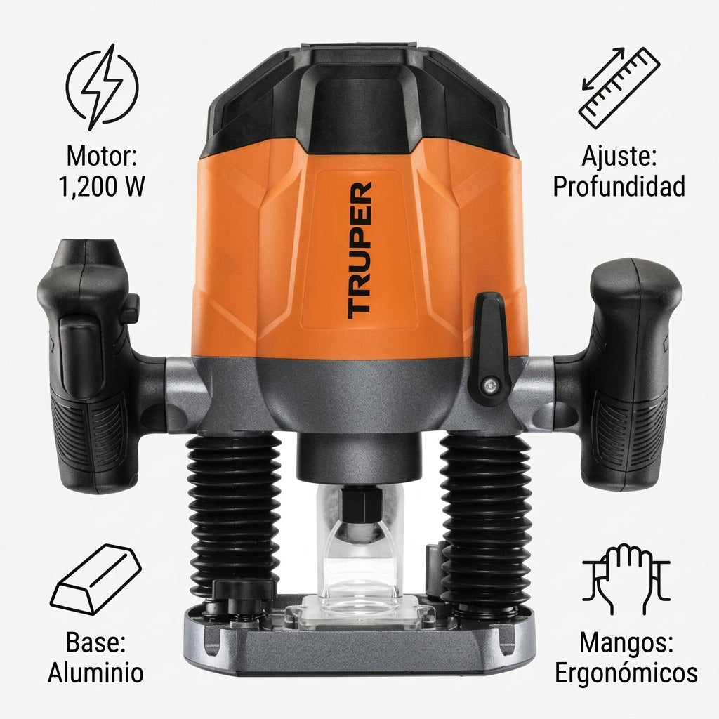 Plunge Router — Infografia de Caracteristicas | Generated by Modelize