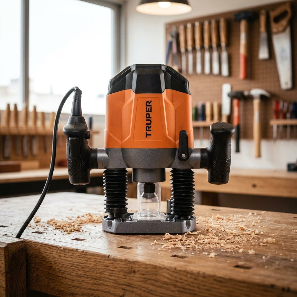 Electric Plunge Router — Estilo de Vida - Producto en Uso | Generated by Modelize