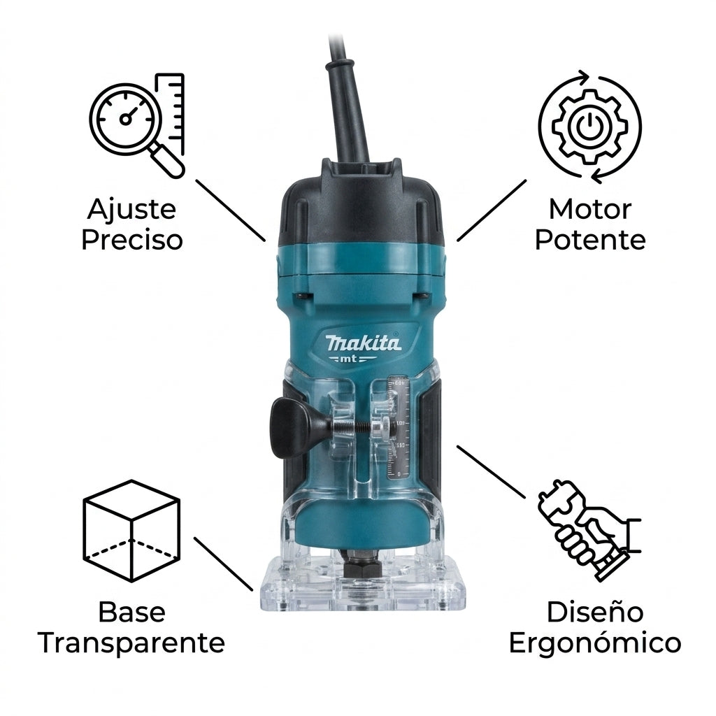Handheld Router — Infografia de Caracteristicas | Generated by Modelize