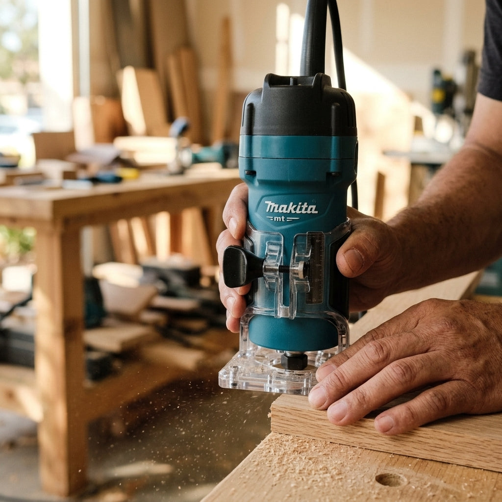 Handheld Power Router — Estilo de Vida - Producto en Uso | Generated by Modelize
