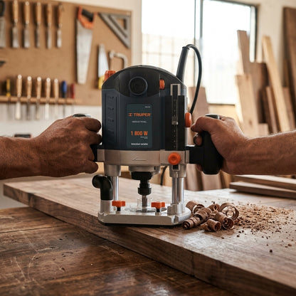 Industrial Plunge Router — Estilo de Vida - Producto en Uso | Generated by Modelize