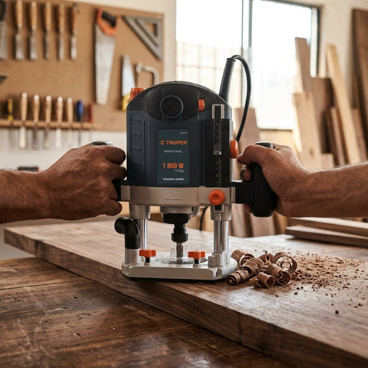 Industrial Plunge Router — Estilo de Vida - Producto en Uso | Generated by Modelize
