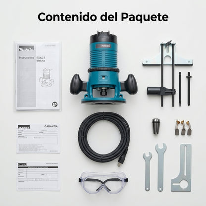 Industrial Power Router — Contenido del Paquete - Vista Aerea | Generated by Modelize