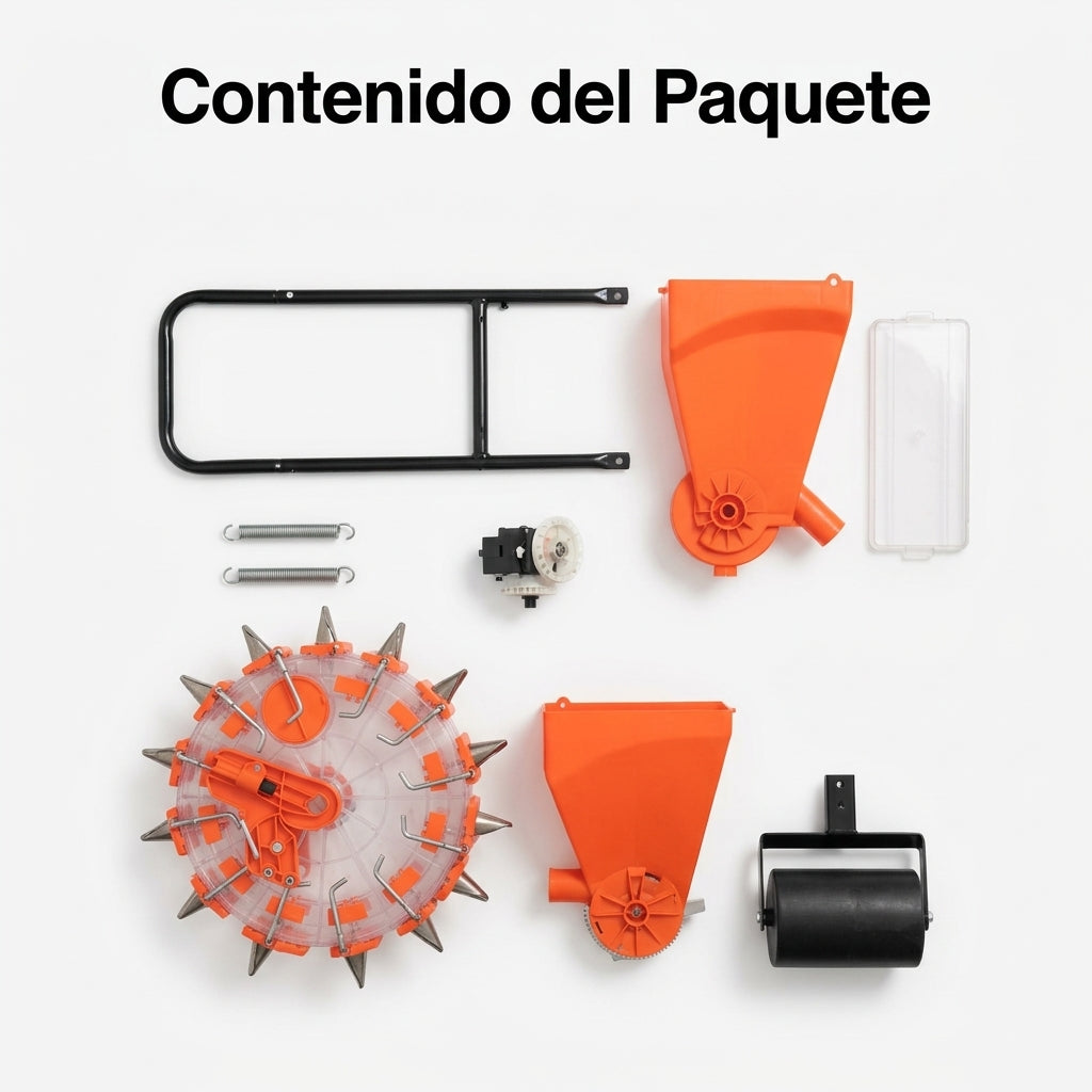 Manual Seeder — Contenido del Paquete - Vista Aerea | Generated by Modelize