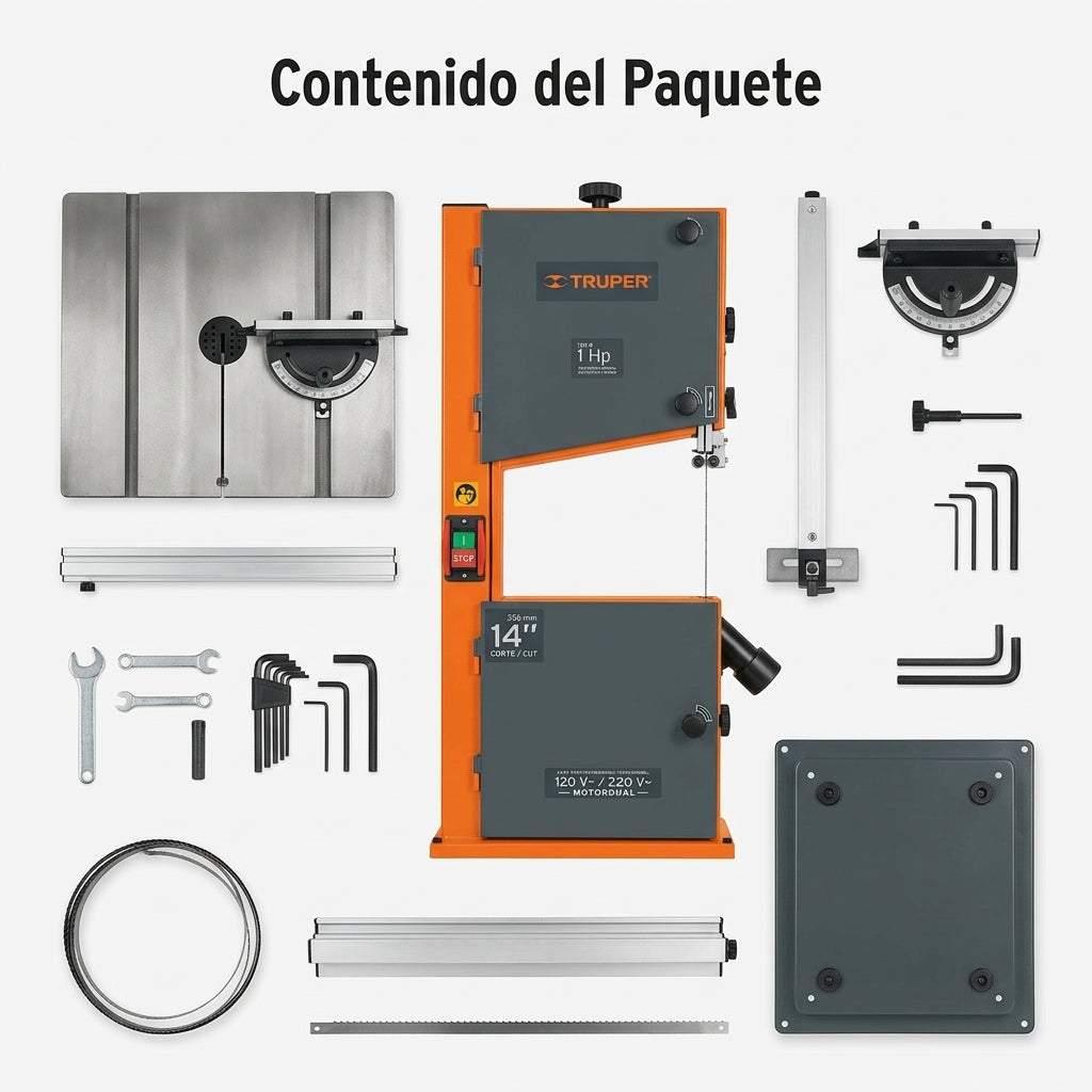 Band Saw — Contenido del Paquete - Vista Aerea | Generated by Modelize