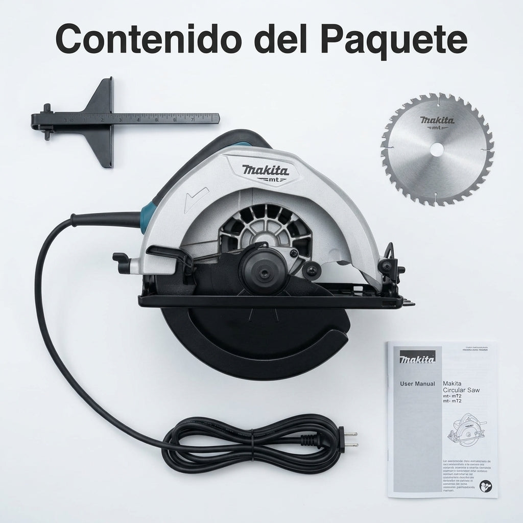 Sierra circular de mano — Contenido del Paquete - Vista Aerea | Generated by Modelize