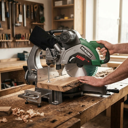 Dual-bevel telescopic miter saw — Estilo de Vida - Producto en Uso | Generated by Modelize