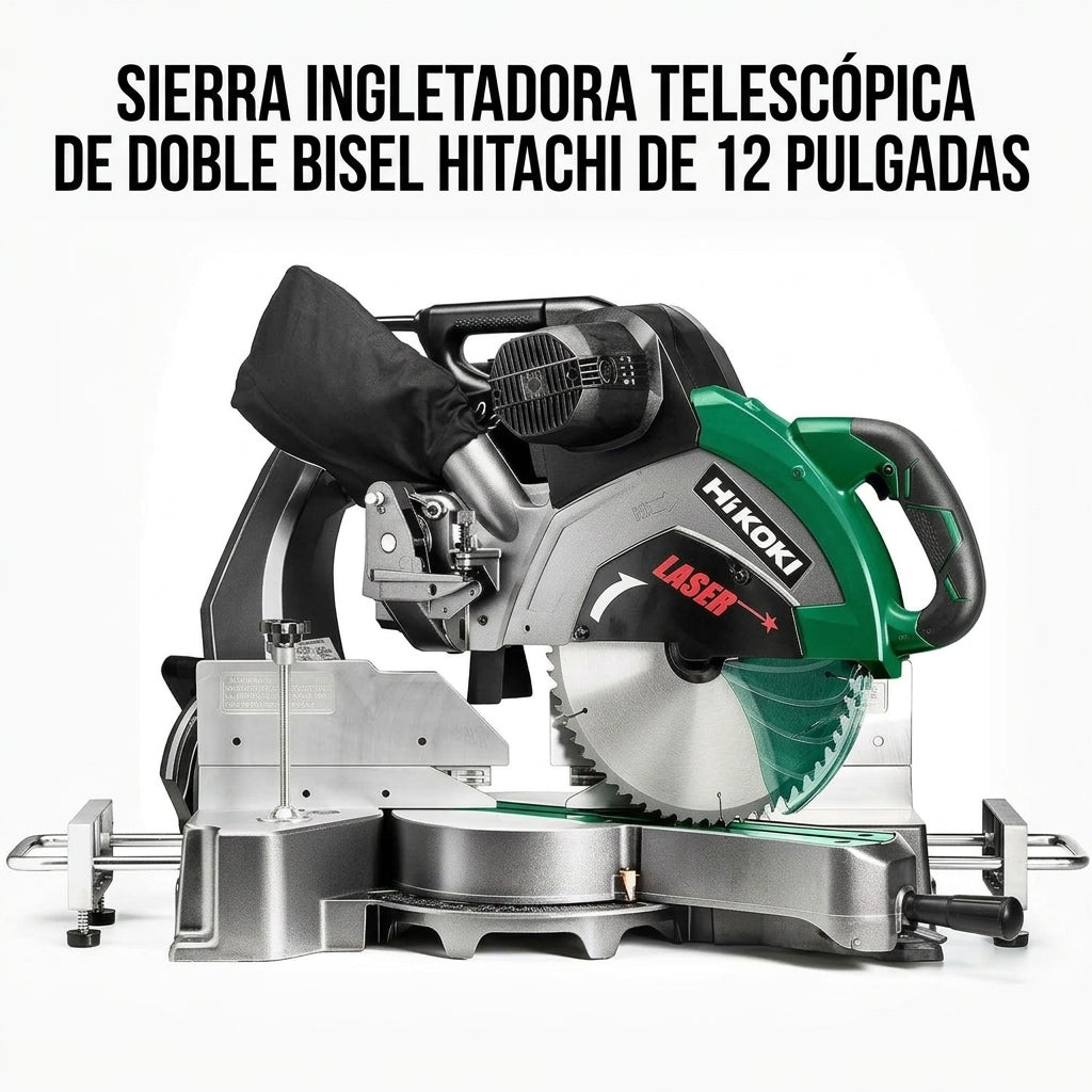 12-inch Dual Bevel Telescopic Miter Saw — Portada Principal - Estudio Blanco | Generated by Modelize
