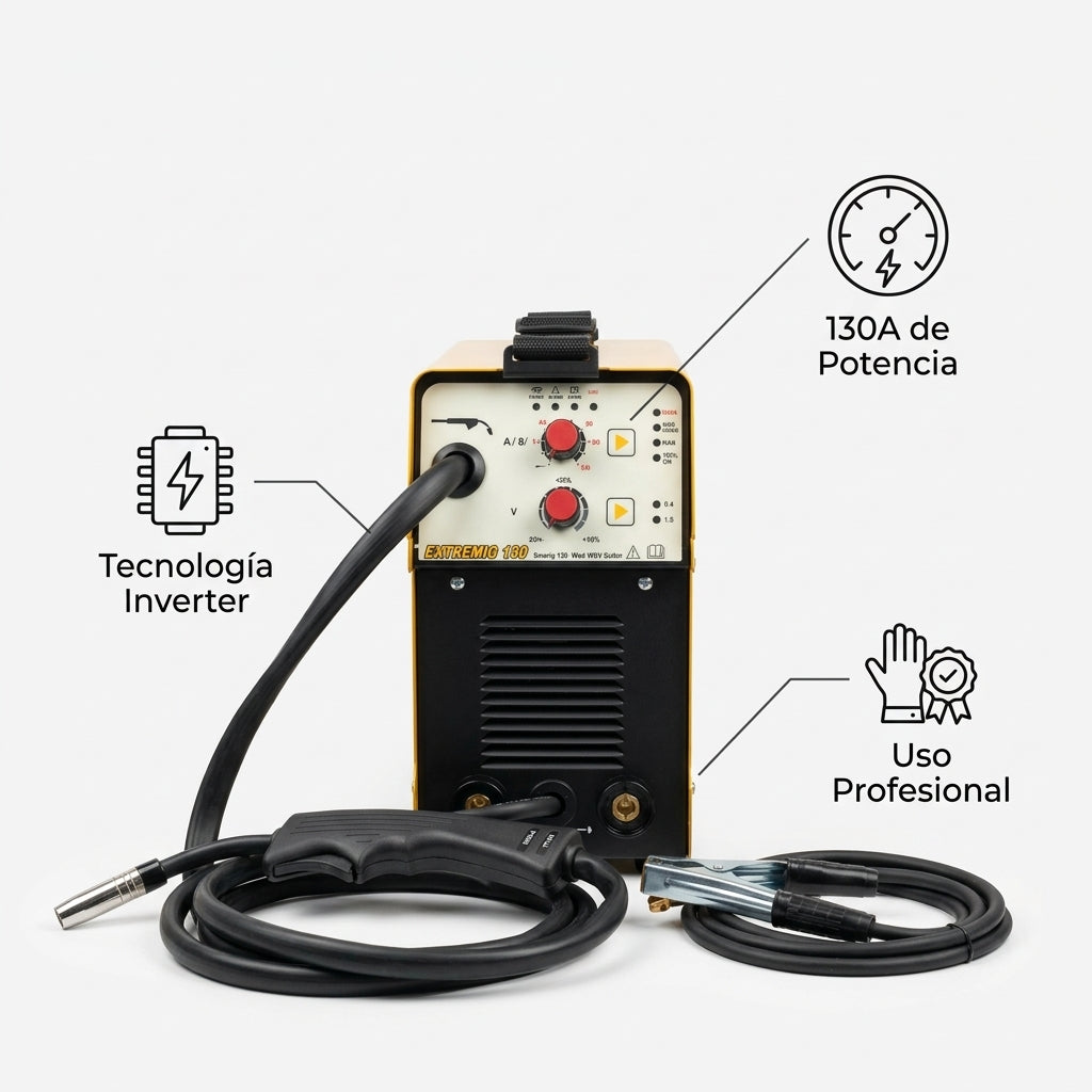 Inverter Micro-wire welder — Infografia de Caracteristicas | Generated by Modelize