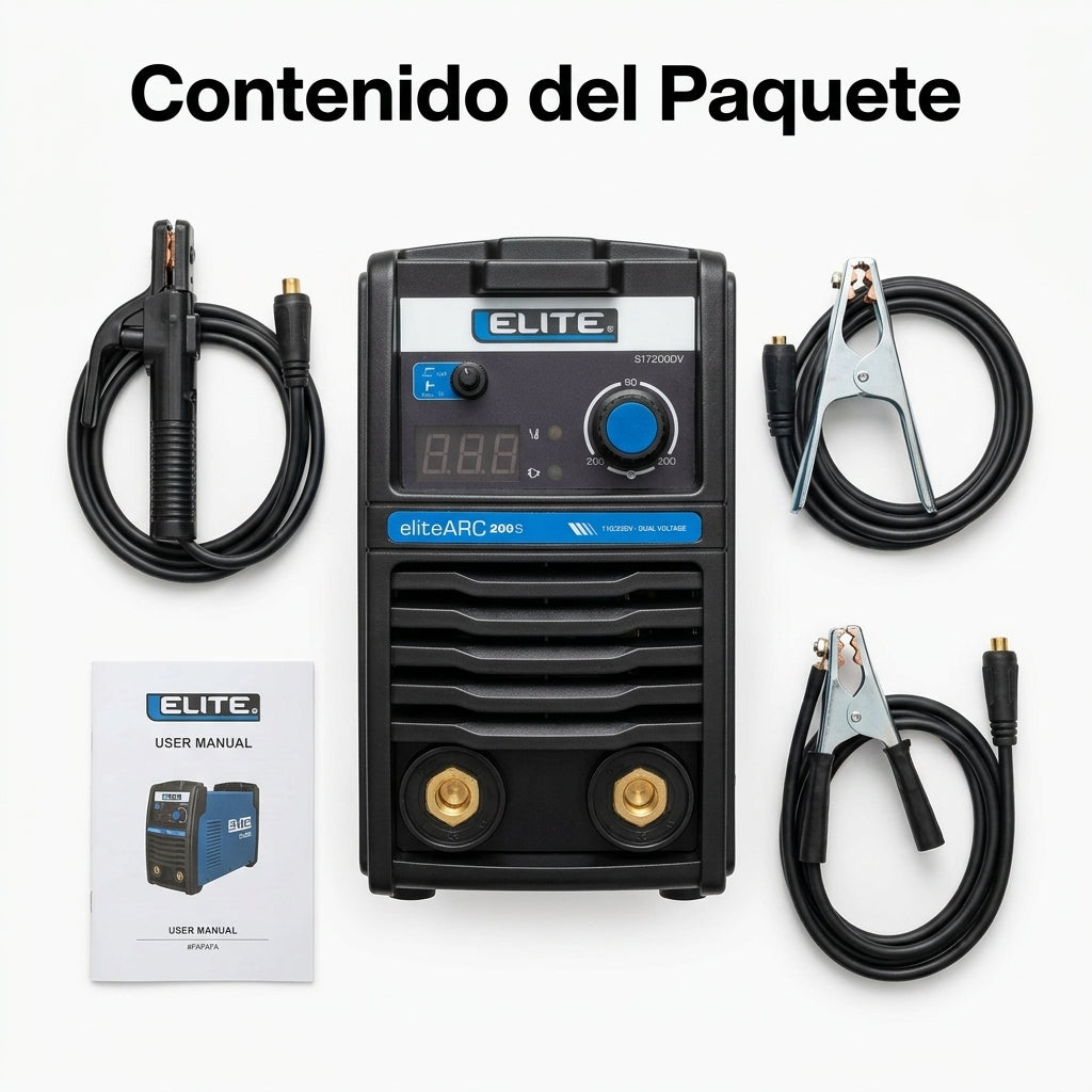 Inverter Welding Machine — Contenido del Paquete - Vista Aerea | Generated by Modelize
