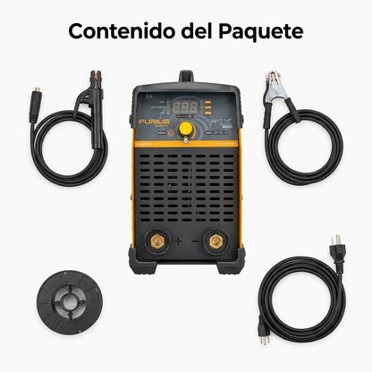 Inverter Welding Machine — Contenido del Paquete - Vista Aerea | Generated by Modelize
