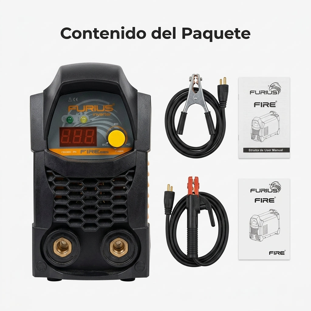 Inverter Welder — Contenido del Paquete - Vista Aerea | Generated by Modelize