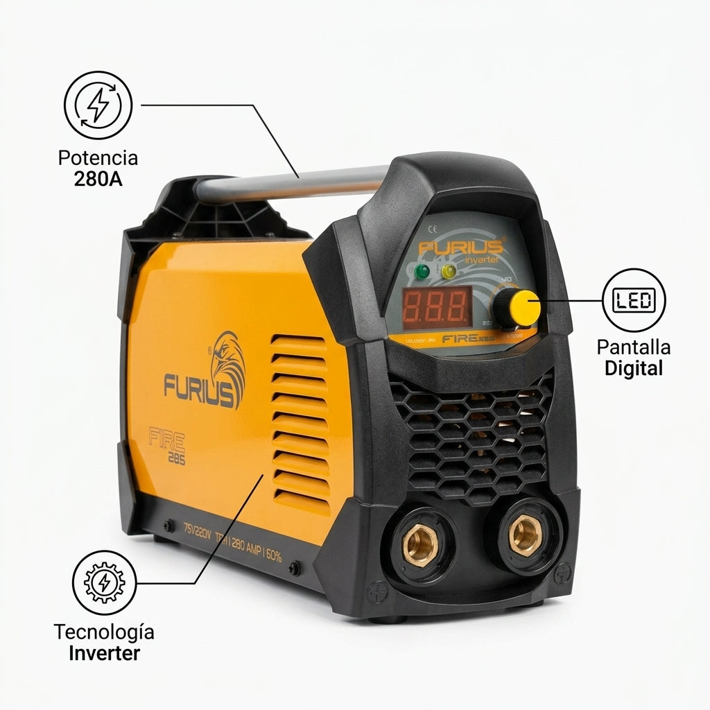 Inverter Welding Machine — Infografia de Caracteristicas | Generated by Modelize