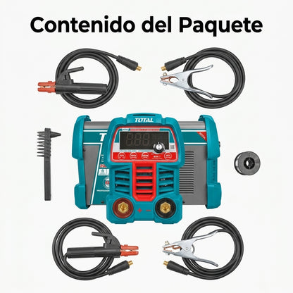 Portable Inverter Welding Machine — Contenido del Paquete - Vista Aerea | Generated by Modelize