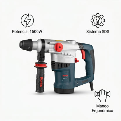 Taladro Demoledor / Rotomartillo — Infografia de Caracteristicas | Generated by Modelize