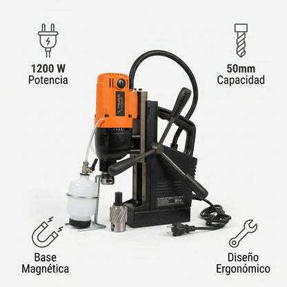 Industrial magnetic drill — Infografia de Caracteristicas | Generated by Modelize