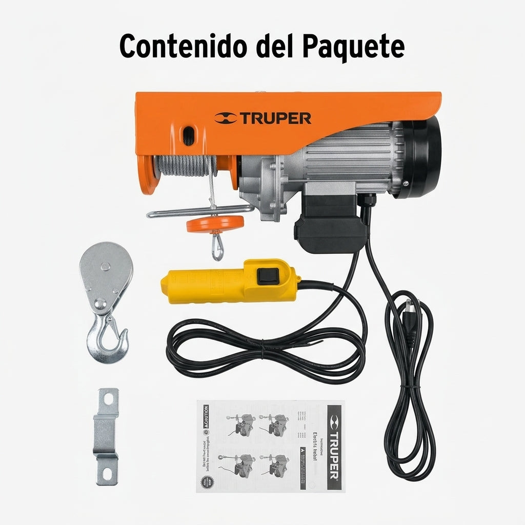 Electric hoist — Contenido del Paquete - Vista Aerea | Generated by Modelize