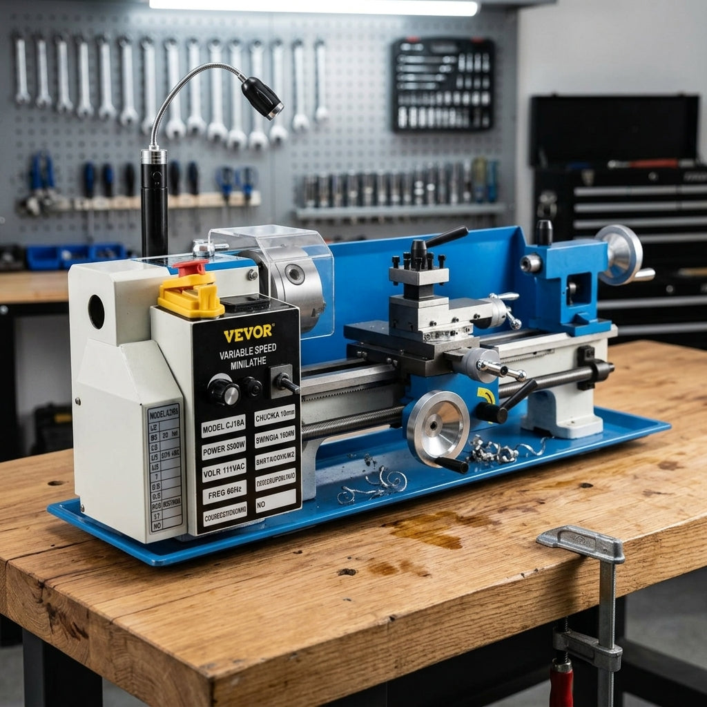 Mini Metal Lathe — Estilo de Vida - Producto en Uso | Generated by Modelize
